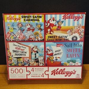 Kellogg's Vintage Puzzle Sets 4sets With‎ Poster